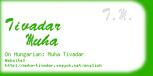 tivadar muha business card